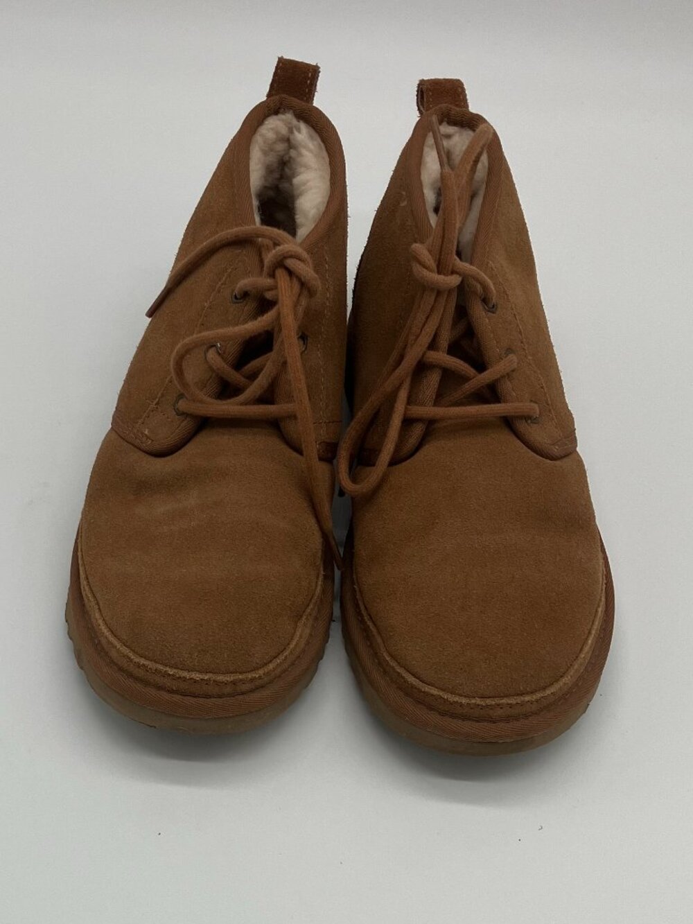 Uggs F207019L Chestnut Suede Shearling LIned Ankle Boot Womens Sz 8